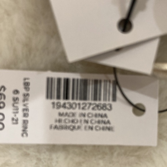 CHICO’S Leslie Block Prip LBP Silver Ring size 6 -numbered collection - Picture 9 of 9